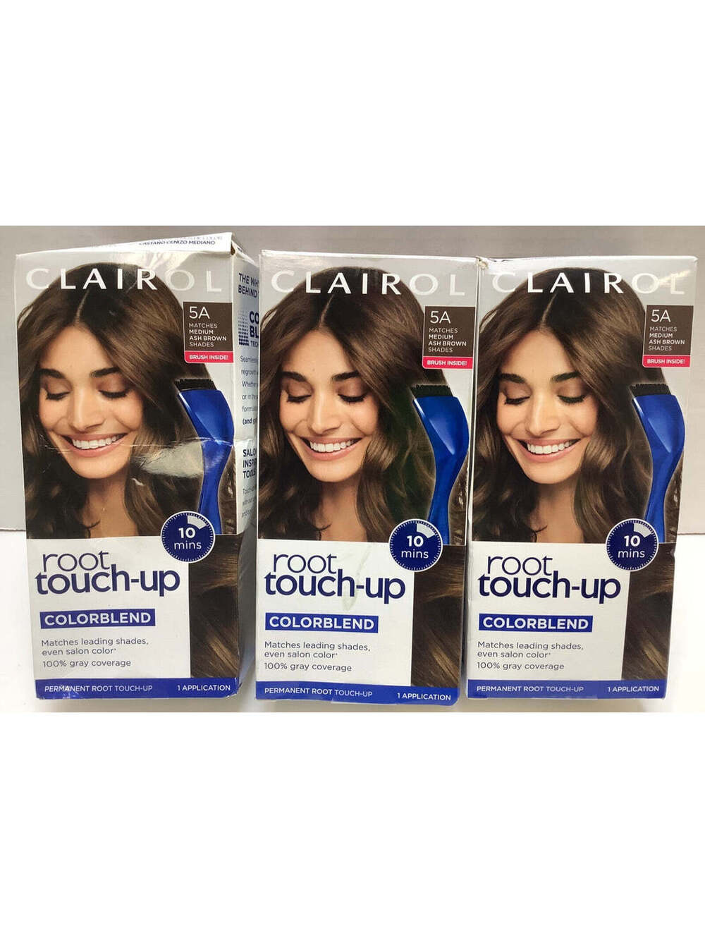Clairol Root Touch-Up Permanent Hair Color Crème – 5A Medium Ash Brown, 3 Pack